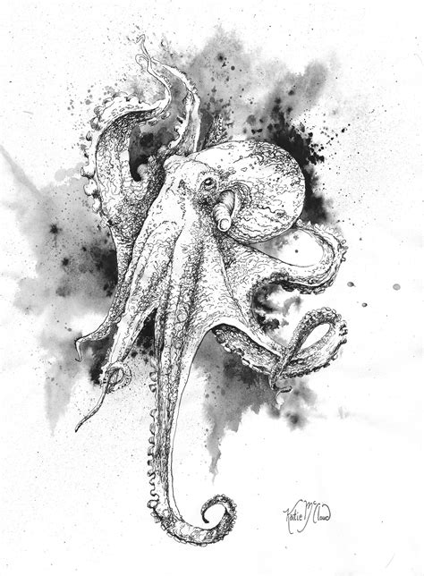 Octopus Pen and Ink Drawing Handmade Original Artwork and - Etsy Canada