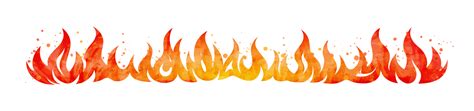 Aquarell gemalt lodernde rote Flamme Feuer Rahmen Grenze Vorlage Illustration Cliparts 19199669 PNG