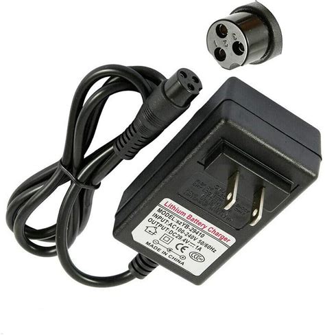 24V 1A Razor Electric Scooter Battery Charger for Razor E100 E125 E150 E175 E500, 3.3 FT Power ...