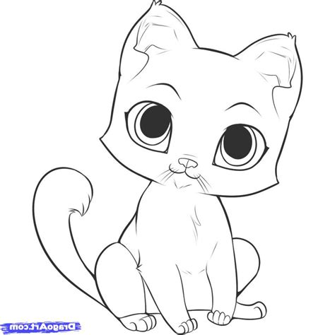 Easy Cute Cat Drawing at GetDrawings | Free download