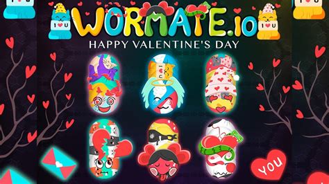 Wormate.io Valentine's Day Skins Update! - YouTube