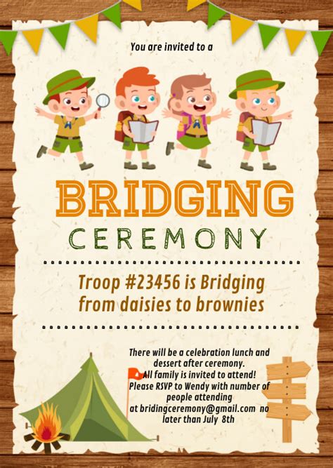 Scout recruitment Bridging Ceremony Template | PosterMyWall