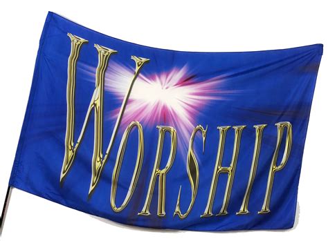 Worship Blue Worship Flag | High Praise Banners