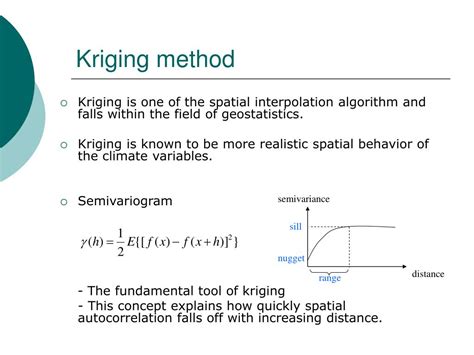 PPT - Spatial Interpolation of monthly precipitation by Kriging method ...