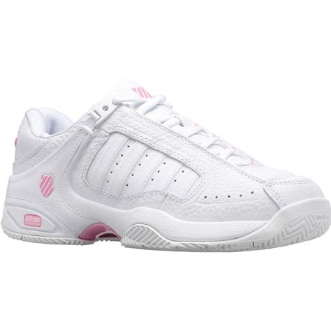 K-Swiss Womens Defier RS Tennis Shoes - White/Pink - Tennisnuts.com