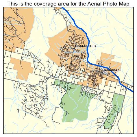 Aerial Photography Map of Tehachapi, CA California