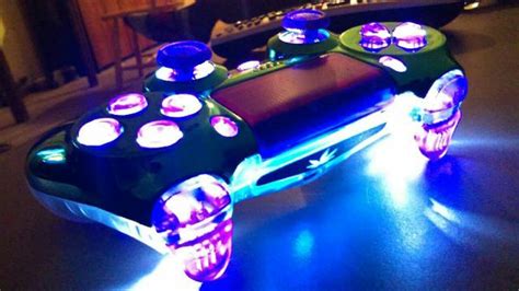 Purple Blue on Green Chrome Custom LED PS4 Controller for Sale in Scottsdale, AZ - OfferUp