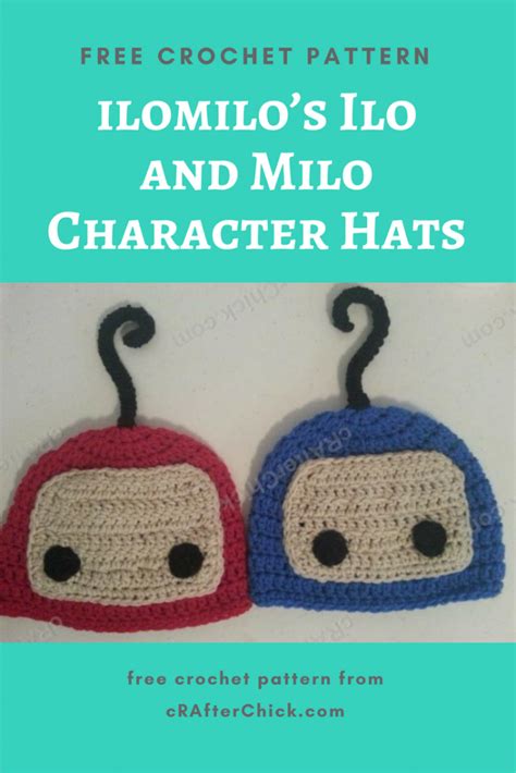 ilomilo's Ilo and Milo Character Hats Crochet Pattern » cRAfterchick ...