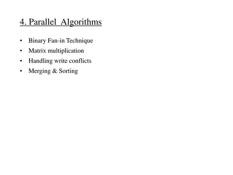 PPT - Parallel Algorithms PowerPoint Presentation, free download - ID:5799535