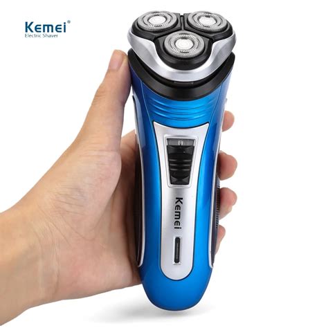 Kemei KM 2801 Men Comfortable Rechargeable Triple Floating Heads Electric Razor Shaver Beard ...