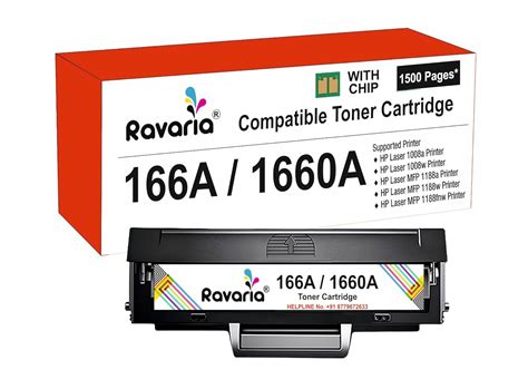 Ravaria W1660A / 166A Compatible Toner Cartridge Replacement for HP 166A Toner Cartridge for HP ...