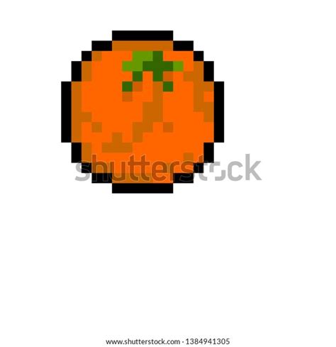 Pixel Art Orange Version Cartoon Stock Vector (Royalty Free) 1384941305 ...