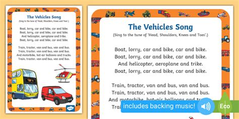 The Vehicles Song for Children | Easy to Follow | Twinkl