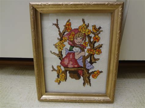 Hummel Cross Stitch Completed Picture - 8 x 9.5" - Nicely Framed | eBay ...