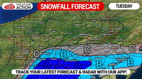 Light Snowfall Expected for Southern PA Tuesday - PA Weather Action