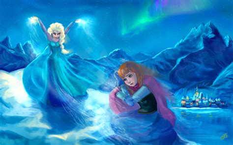 Elsa and Anna - Frozen Fan Art (35683846) - Fanpop