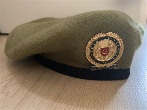 Retro Military Beret - Olive Green (Infantry), Size 7, Men's Fashion ...