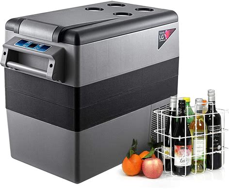 VEVOR 55L Portable Car Refrigerator 58 Quart LG Compact RV Fridge 12 ...