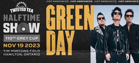 Green Day to perform Grey Cup Halftime Show | GreenDay.fm