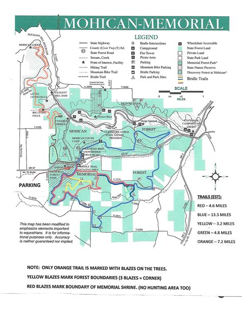 Mohican State Park Trail Map - United States Map States District