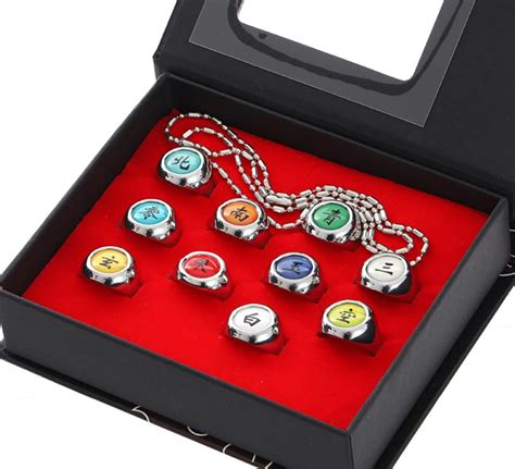 AKATSUKI 11 PCS Anime Rings Akatsuki Rings Costume Cosplay Prop ...