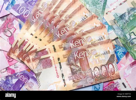 New 2019 Kenyan 1000 Shilling bank notes on other bank notes in various denominations Stock ...