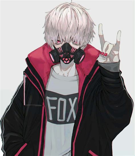 Download Anime Boy With Gas Mask Wallpaper | Wallpapers.com