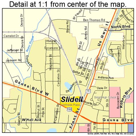 Slidell Louisiana Street Map 2270805