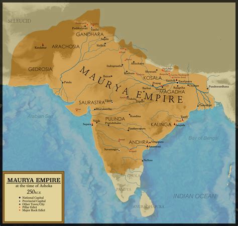 The Maurya Empire at the time of Ashoka by HomemadeMaps on DeviantArt