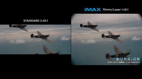 DUNKIRK — IMAX 70mm footage vs Standard footage - YouTube