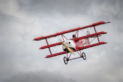HD wallpaper: triplane, fokker dr1, the red baron, aircraft, day, mode of transportation ...