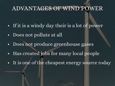 What is an advantage of wind energy? | Socratic