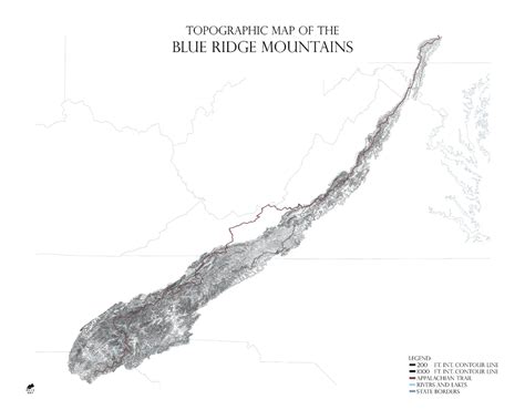 Blue Ridge Mountains Map | Blue ridge mountains, Blue ridge ...