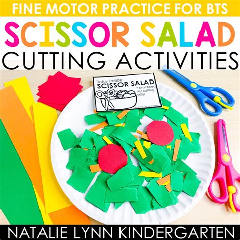 Scissor Salad Cutting Practice Activity