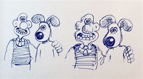 Early designs and sketches of Wallace and Gromit by their creator, Nick Park. On my blog I ...