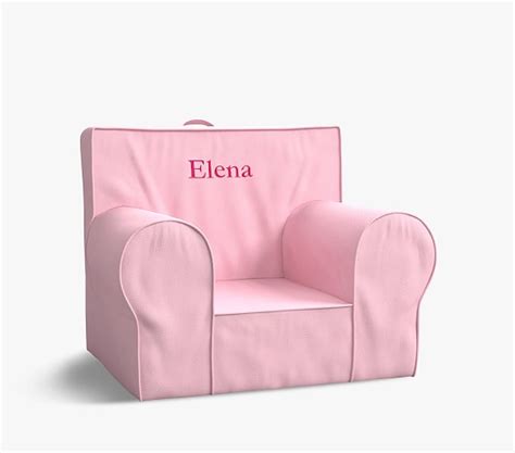 Light Pink Twill Anywhere Chair® | Kids Armchair | Pottery Barn Kids