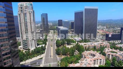 4K, Aerial view of Century City skyline skyscrapers, Los Angeles, California - YouTube