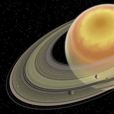 Artist's concept of planet Saturn. Saturn is the sixth planet in our ...