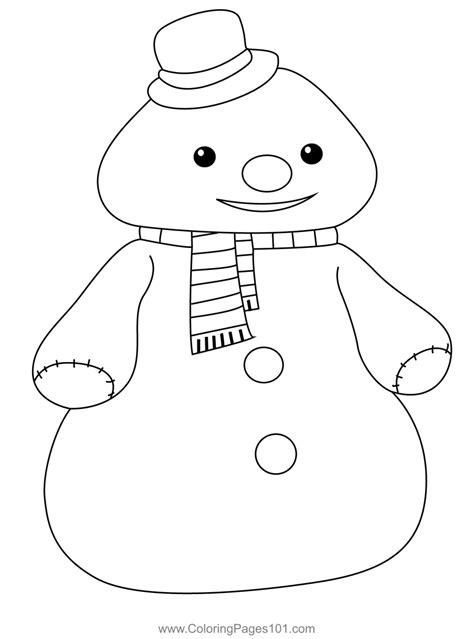 The Chilly A Stuffed Snowman Coloring Page for Kids - Free Doc McStuffins Printable Coloring ...