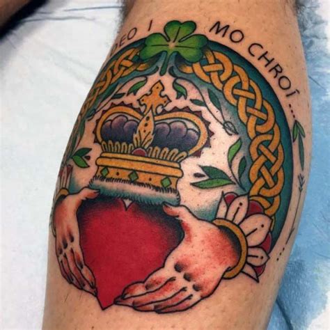 87 Intriguing Irish Tattoos for Men [2024 Inspiration Guide] | Irish claddagh tattoo, Irish ...