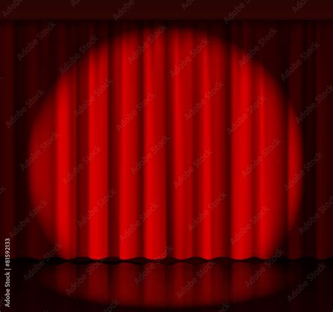 Spotlight on stage curtain Stock Vector | Adobe Stock