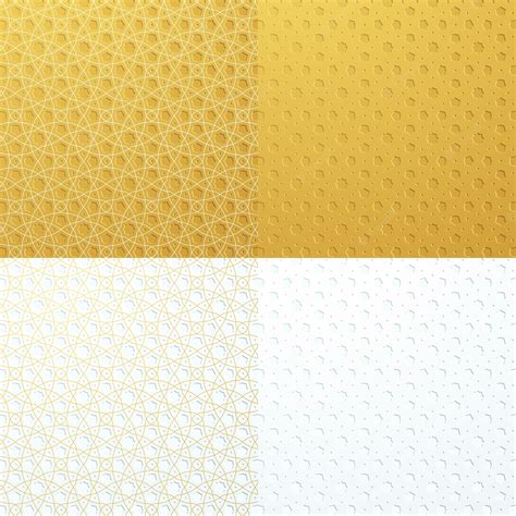 Premium Vector | Gold white luxury islamic geometric patterns ...