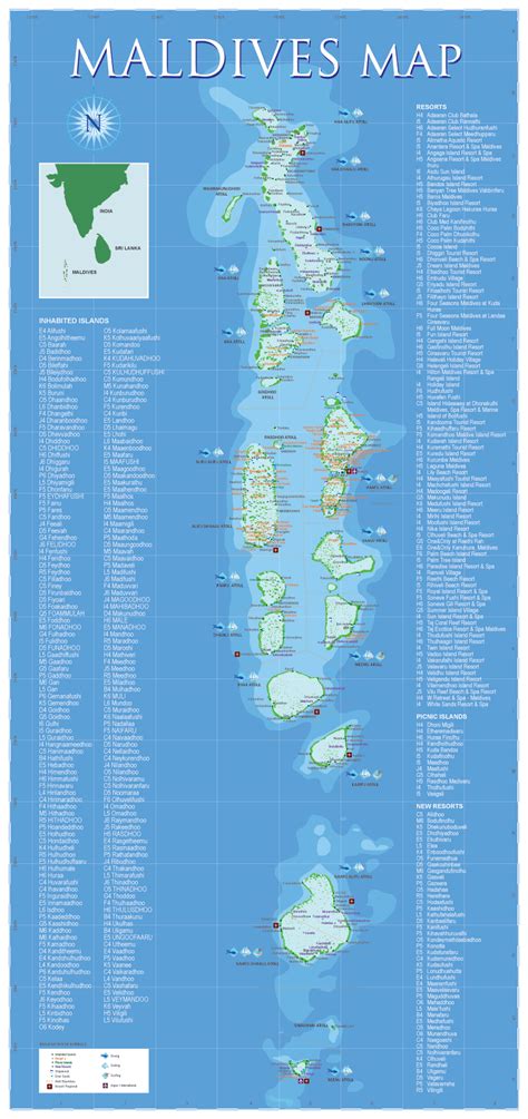 Maldives Map - Maldives Tourism