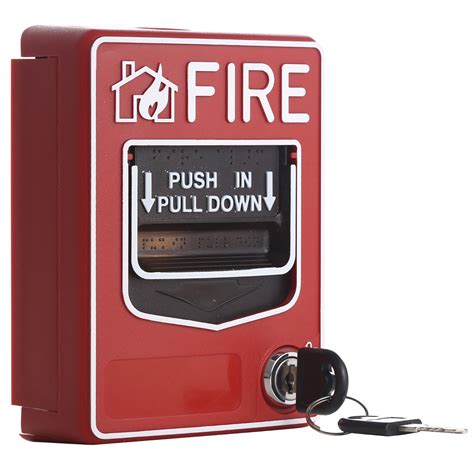 Wired Call Point Fire Reset Push In Pull Down Emergency Alarm Station ...