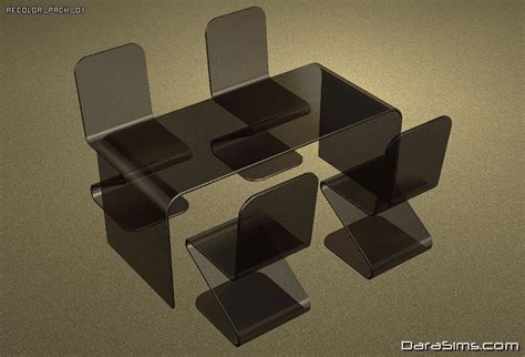 Glass Dining Set 1 (for The Sims 2) | DaraSims.net