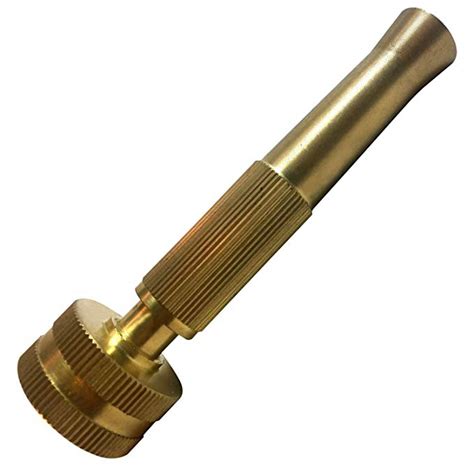 JetNozzle™ - Best Adjustable Brass Hose Spray Nozzle Heavy Duty Watering Tool - Extra Washer and ...