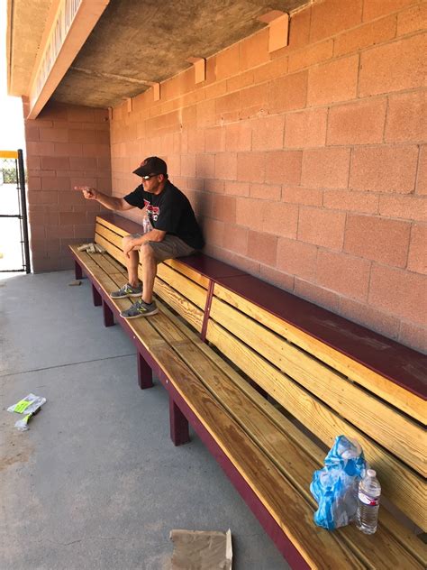 Resting up after installation of Condor bench at Cherokee Trail High ...