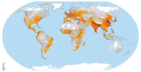 A population density map of the world by administrative divisions [5146 × 2631]. : r/MapPorn