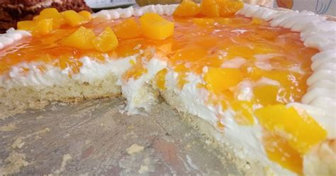 Tarta de durazno con crema - 195 recetas caseras- Cookpad