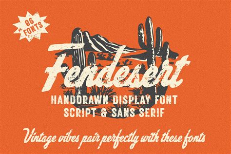 Fendesert - Vintage Stamp Font - Design Cuts